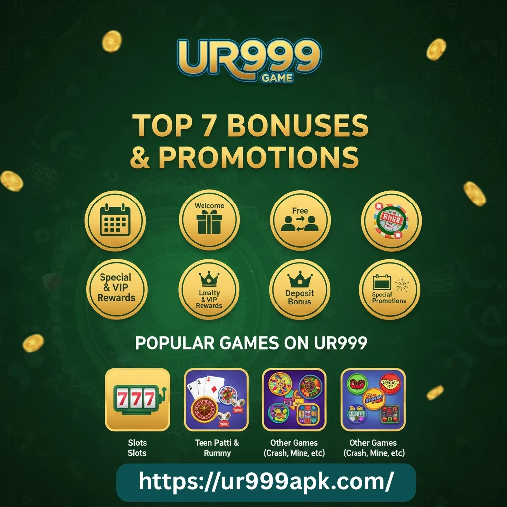 Top 7 Bonuses & Promotions on UR999 Game